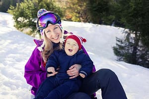 Take a nanny skiing